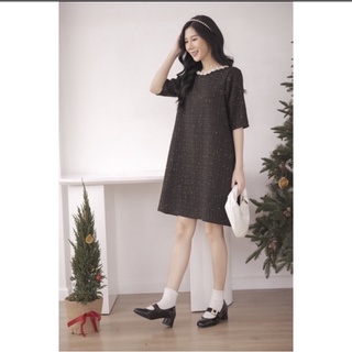 Đầm suông freesize cổ ngọc