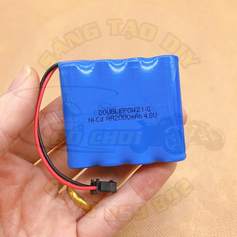 Pin Niken Ni-Cd 4.8V 2000mAh cổng nối SM - Dùng cho xe ô tô điều khiển từ xa