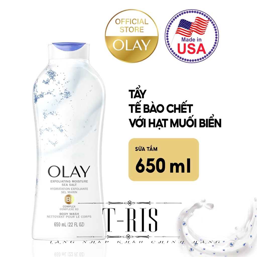 [650ml-364ml-USA] Sữa tắm Olay Mỹ 650ml -Hoa lan-Muối- Lan-hạnh nhân-vàng- ĐEN(LÃO HOÁ) - Nhập khẩu chính hãng