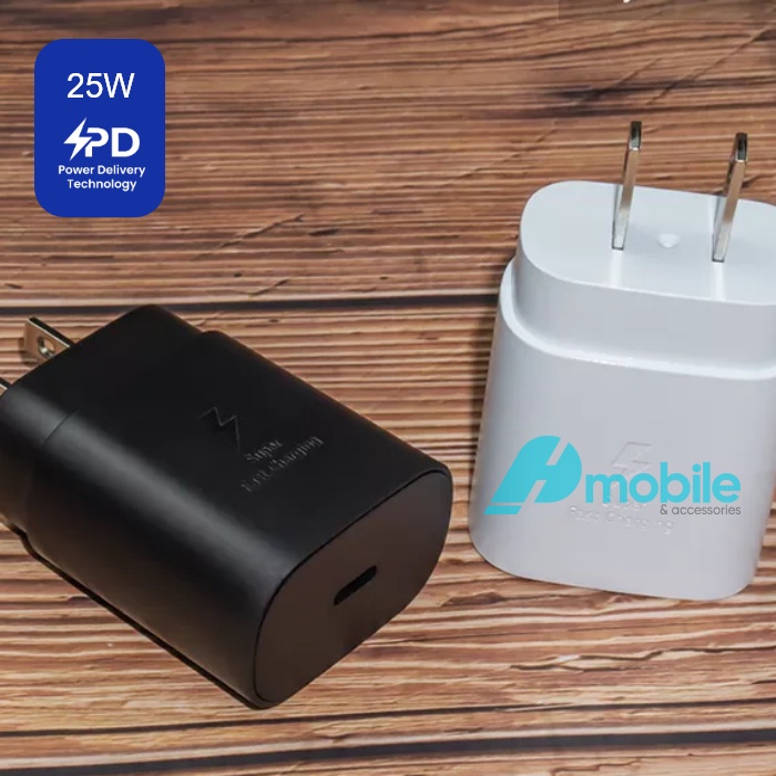 Bộ sạc nhanh 25W PD cổng C - C dùng cho điện thoại máy tính bảng hàng bóc máy có bảo hành