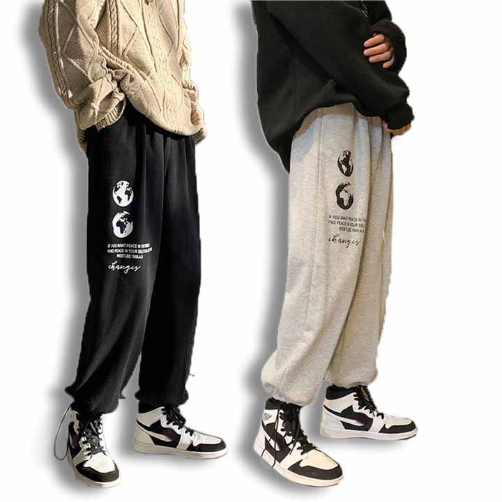 [ XẢ KHO ] QUẦN JOGGER RÚT DÂY  Nam Nữ Form Ống Rộng Thể Thao Bo Gấu