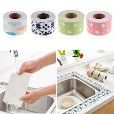 Cuộn Băng Dính Dán Viền Bồn Rửa Chén Chống Thấm Nước Ron keo băng dán cạnh góc bếp lavabo tường nhà trang trí