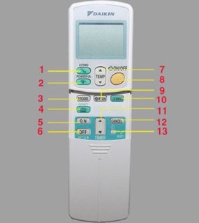 điều khiển điều hòa daikin