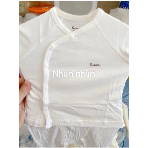 Avaler Bộ sơ sinh sợi tre thở (cài chéo/cài thẳng) size NB-3/6m(đủ 5 mầu)