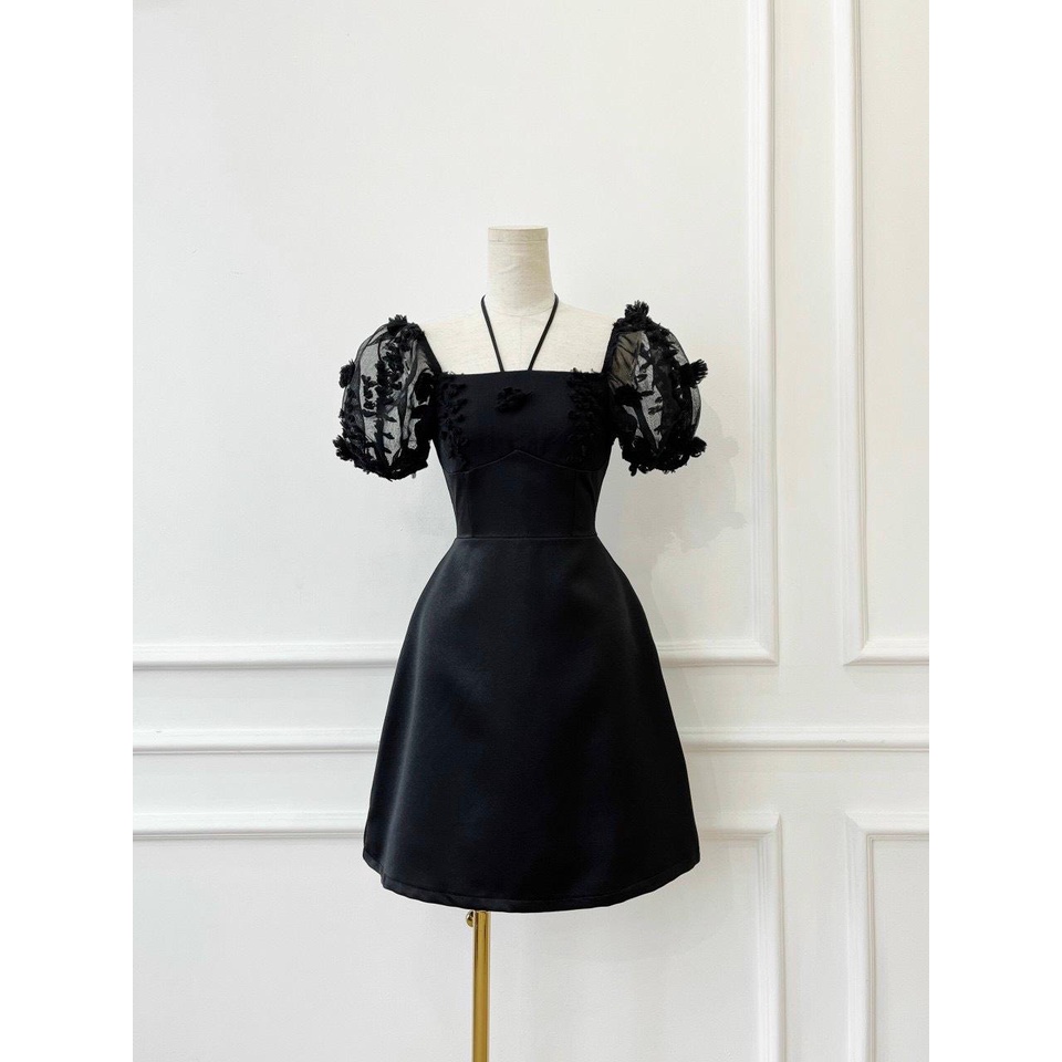 Đầm Xoè Cổ Chéo Tay Phồng - D0637