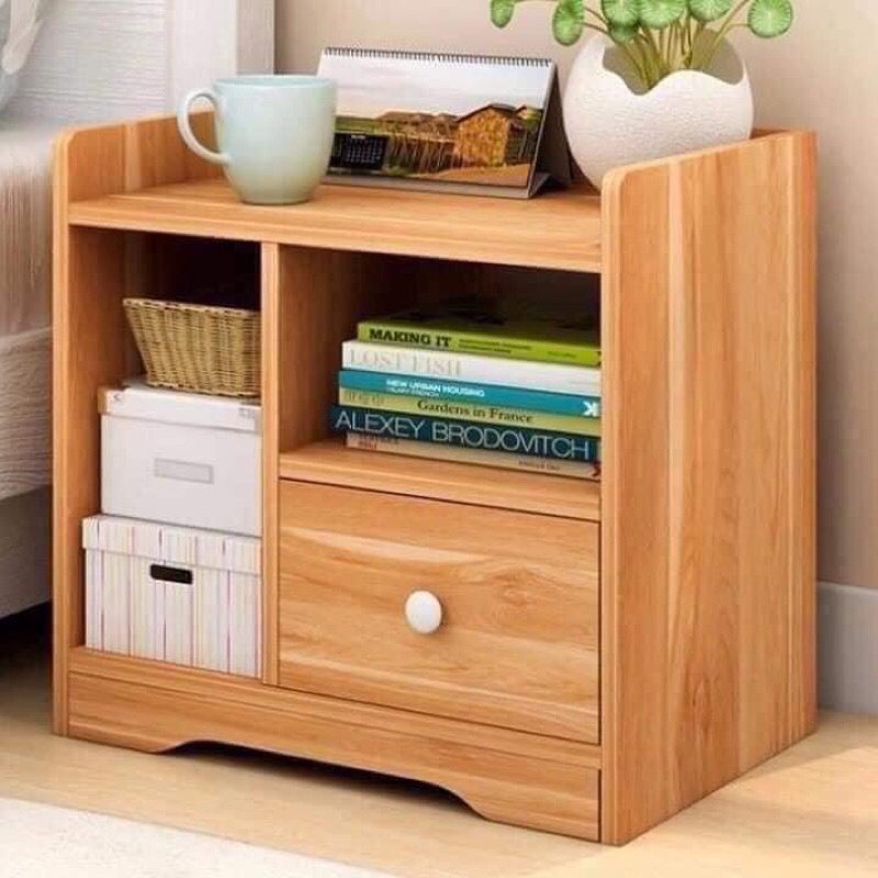 TỦ GỖ ĐẦU GIƯỜNG 1, 2 NGĂN KÉO
