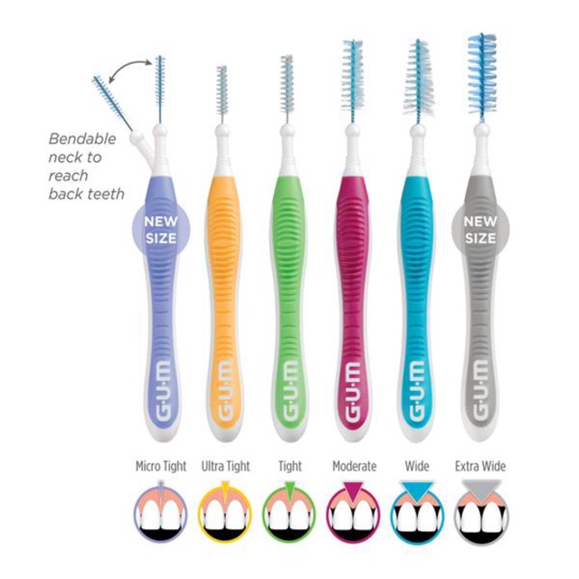 Tăm nha khoa Sunstar GUM ProxaBrush vĩ 10 cây Hàng Mỹ chính hãng