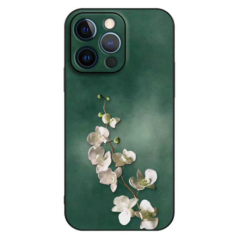 Ốp Điện Thoại Silicon Mềm In Hình Hoa Hồng Xanh Cho Iphone 13 12 11ProMax Xs / XR / 7P / 8 6s