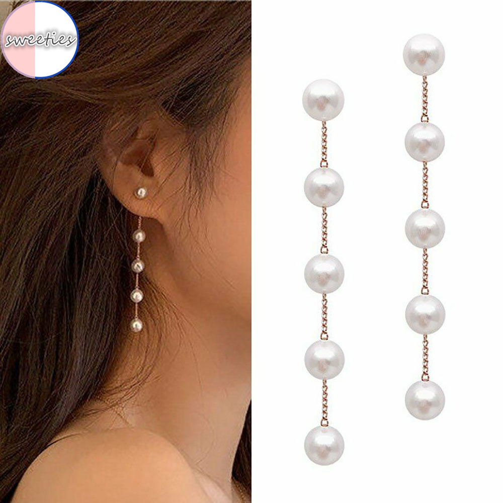 Hoa tai dáng dài đính ngọc trai thiết kế sang trọng cho nữ