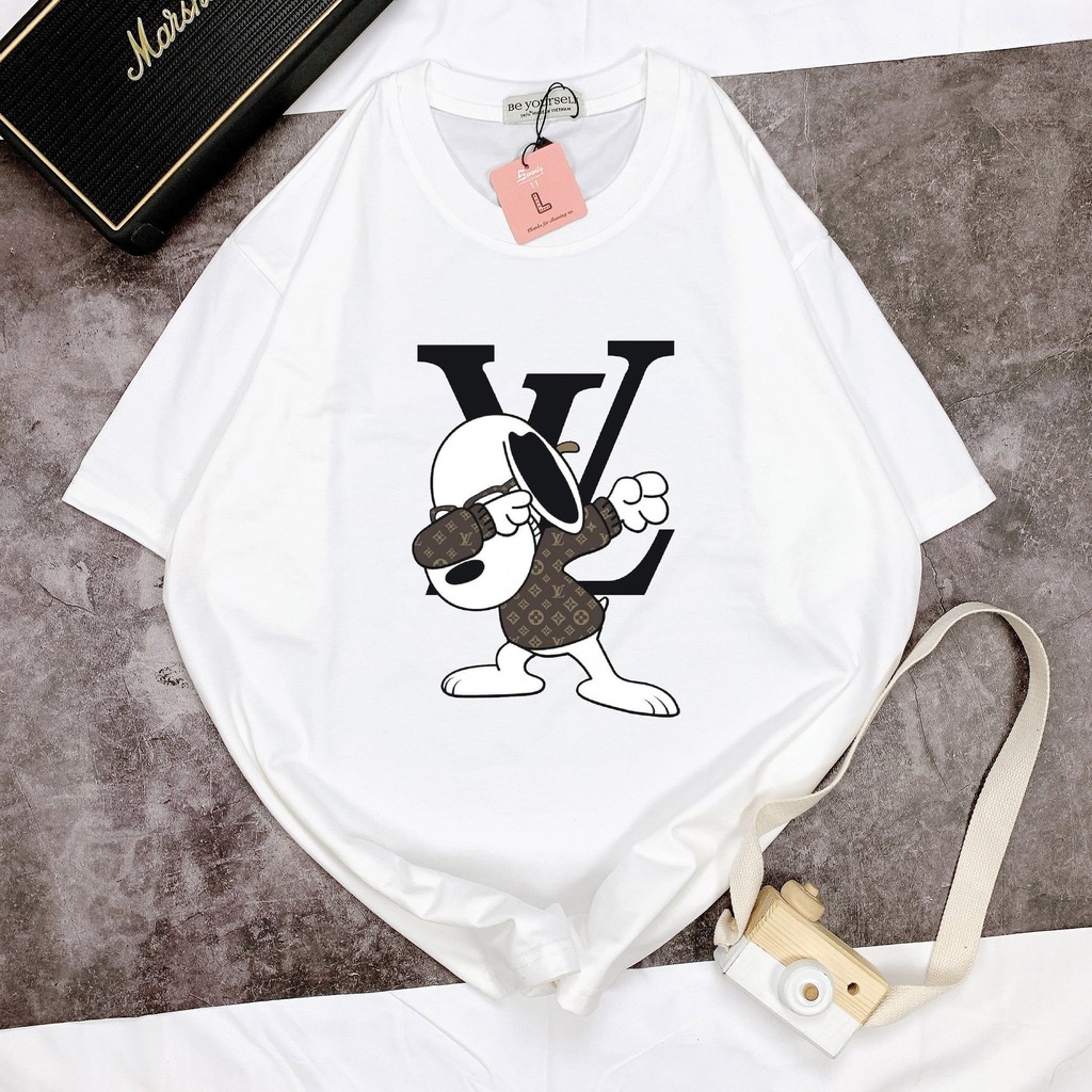 - Áo thun tay ngắn Be Yourself unisex size M L XL - SNOOPY