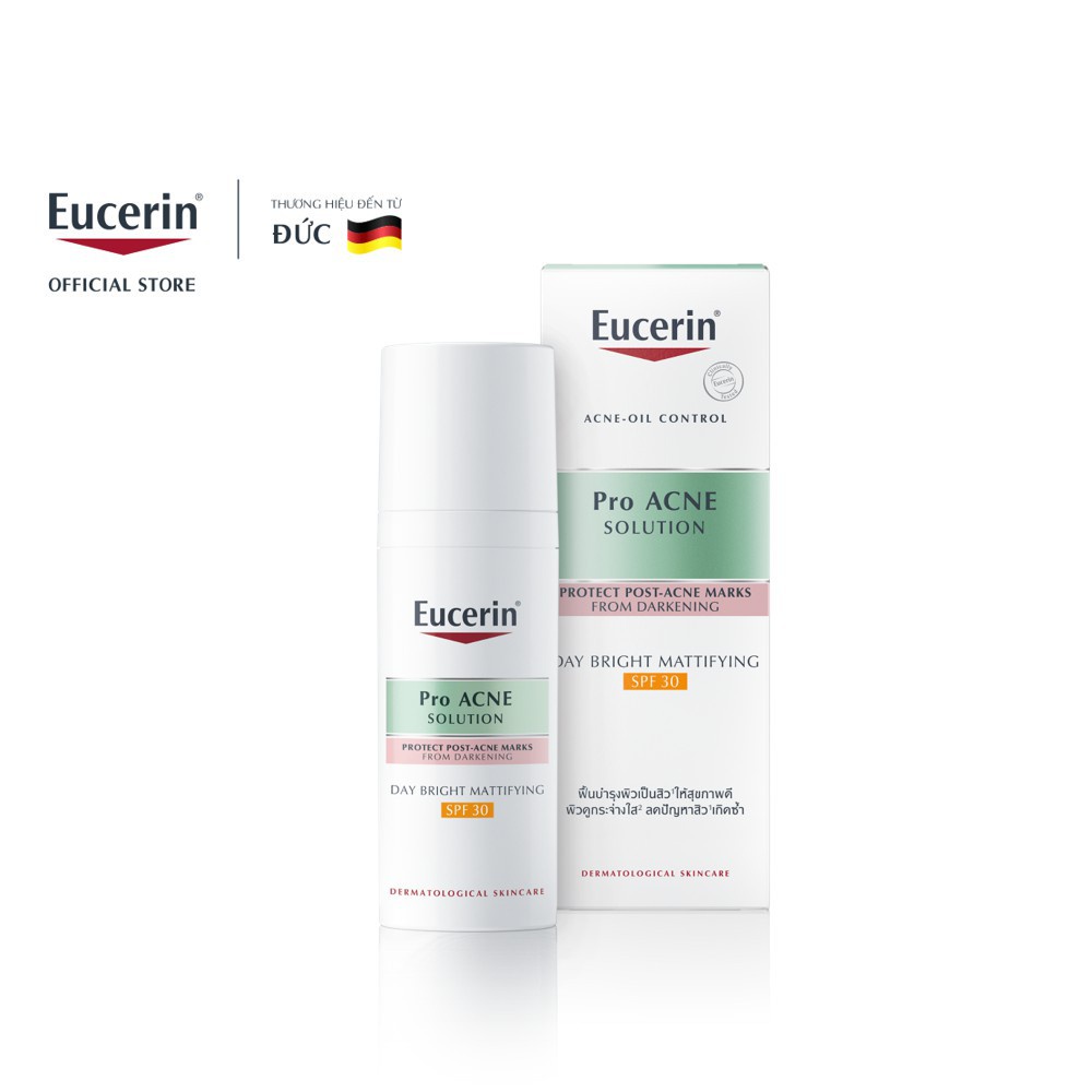 Kem Dưỡng Ban NGày Eucerin Pro Acne Day Mat Whitening Spf30 50ml - Trắng Da Giảm Mụn