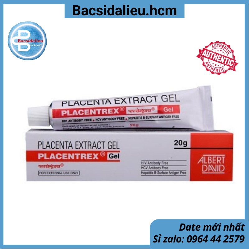 Placentrex Gel - Tế Bào Gốc Cho Da Tổn Thương, Lăn Kim, Nặn Mụn (20g)