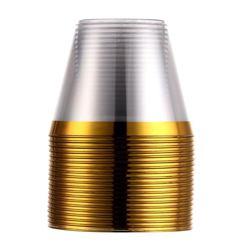WATTLE Set 10 / 20 / 30 Ly Uống Rượu Bằng Nhựa Trong Suốt Màu Vàng Hồng