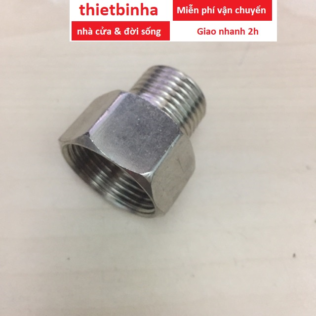 Nối ren trong ren ngoài 21, inox phi 21 - 10-RTRN21