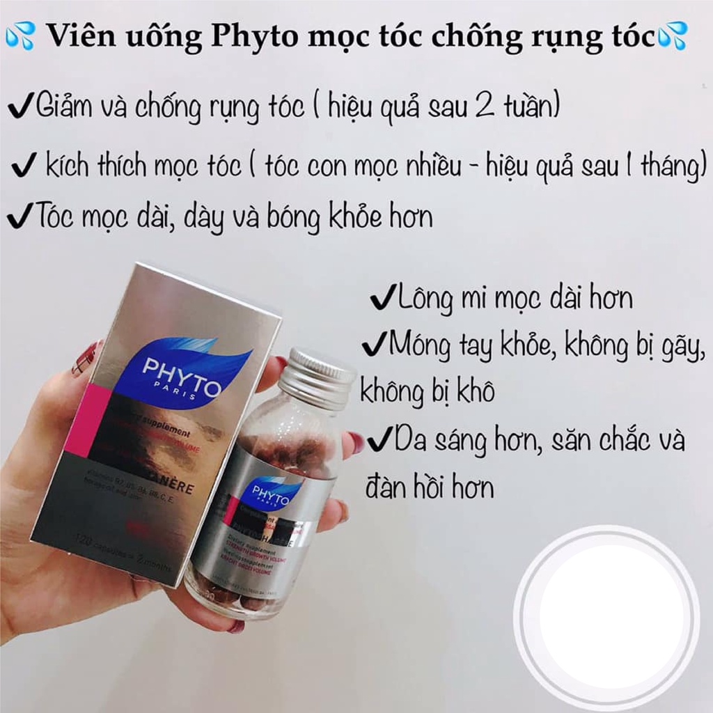 Viên uống PHYTO Phanere hỗ trợ mọc tóc, dưỡng móng - hộp 120 viên