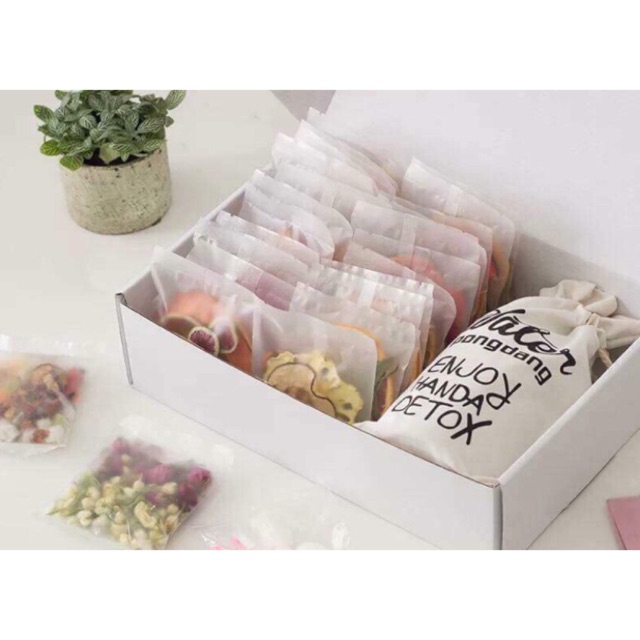 Sét 50 gói Detox, tặng 1 bình Thuy Tinh (My Bottle 500ml) để pha sành điệu, giá ưu đãi