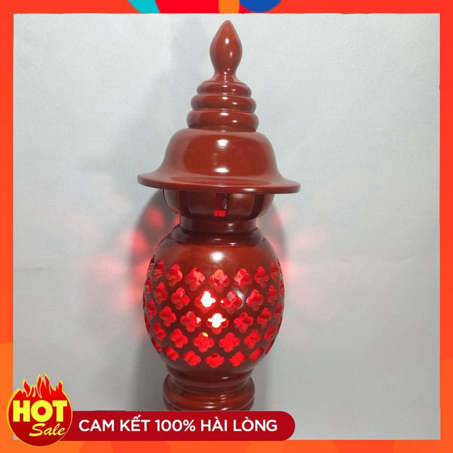 ((SIÊU HOT )) BỘ ĐÔI ĐÈN THỜ  ÀM BẰNG GỖ PHONG THỦY- KÈM BÓNG THỜ ( LOẠI CAO 48CM) ẢNH THẬT ((SIÊU SALE))