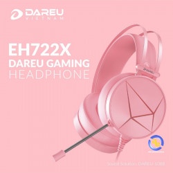Tai nghe DareU EH722X 7.1 Black / Pink / White -Bảo Hành Chính Hãng 12 Tháng