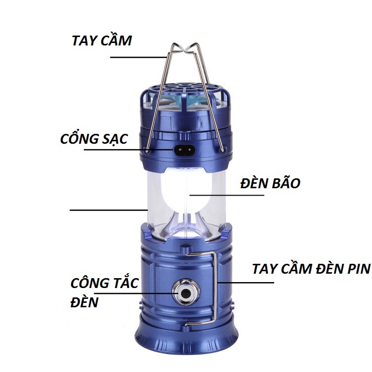ĐÈN PIN SẠC CÓ QUẠT ĐA NĂNG  3 CHẾ ĐỘ WS - 618 và 5806   - Đèn bão  đa năng