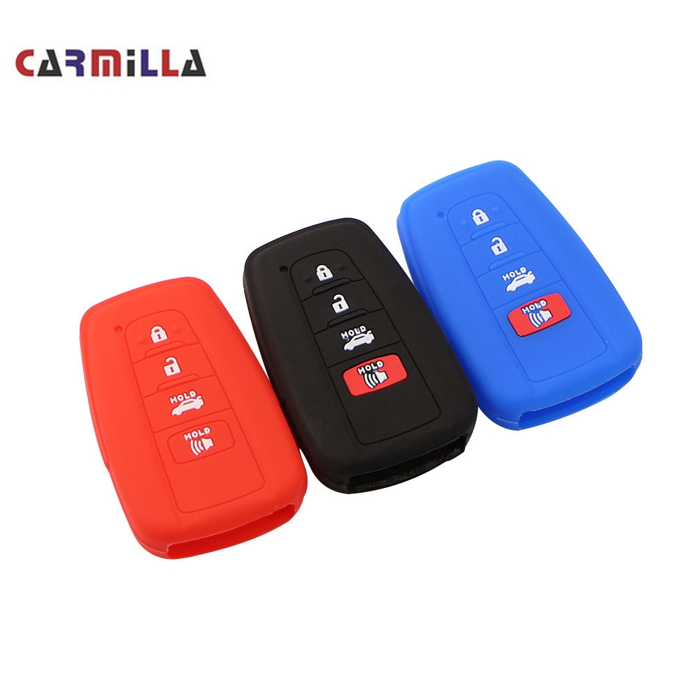 Vỏ Silicone Bảo Vệ Chìa Khóa Điều Khiển Từ Xa Cho Toyota Camry CHR Corolla RAV4 Avalon Land Cruiser Prado Prius 2017 2018 2019