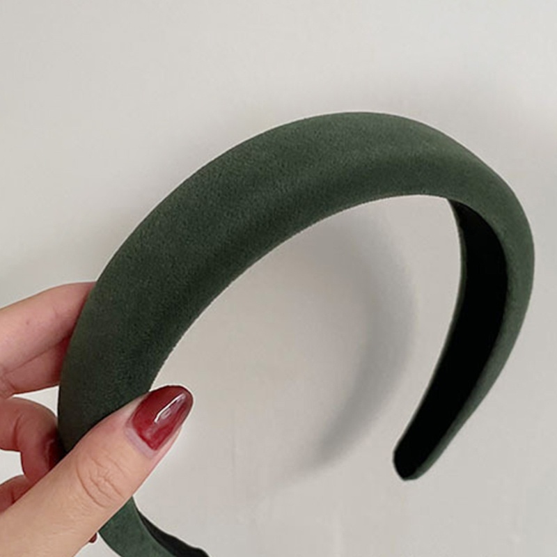 Băng Đô Nhung Kẻ Ô Vuông Màu Sắc Trơn Đàn Hồi Phong Cách Vintage