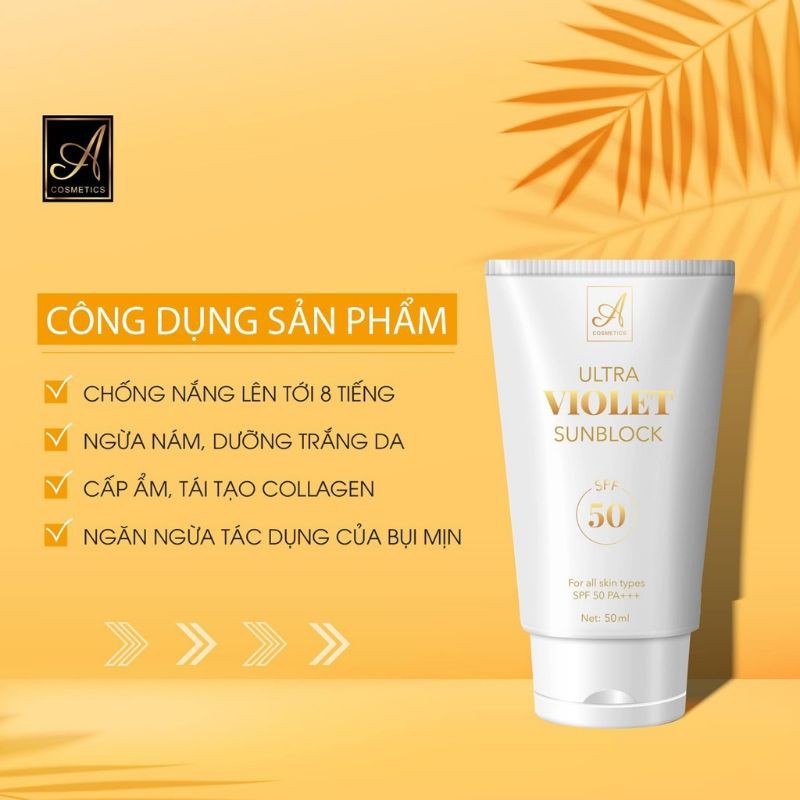 Kem chống nắng Violet Sunblock Chính Hãng Kem Chống Nắng Ultra Violet Phương Anh Acosmetics Ngại Gì Nắng Nóng