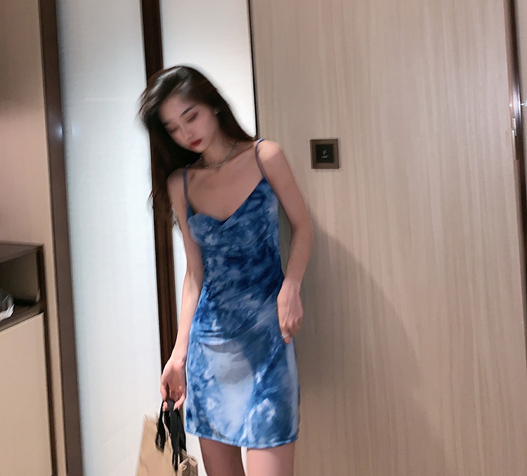 Korean fashionable sexy dress 👗 Ice silk waist waist show thin, hip goddess series suspender gradient skirt | BigBuy360 - bigbuy360.vn