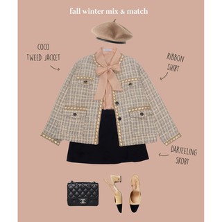 BLEUBIRD Áo khoác dạ tweed COCO TWEED JACKET
