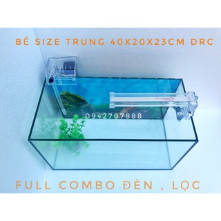 Bể cá cảnh size trung để bàn cỡ 4023cm, bể cá mini để bàn trang trí nhà cửa