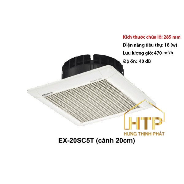 Quạt Hút Âm Trần Mitsubishi EX-15SC6T/EX-20SC5T/EX-25SC5T ( Cánh 15cm/ 20cm/ 25cm) - HÀNG CHÍNH HÃNG THÁI LAN