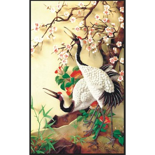 Tranh decan dán tường chim hạc