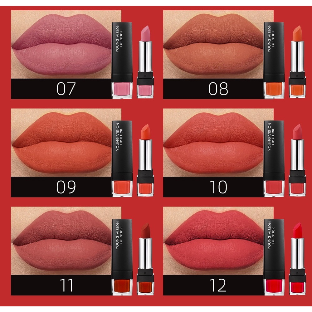 Son Môi Chất Nhung Lì Lâu Trôi Chống Thấm Nước Với 12 Màu Lựa Chọn