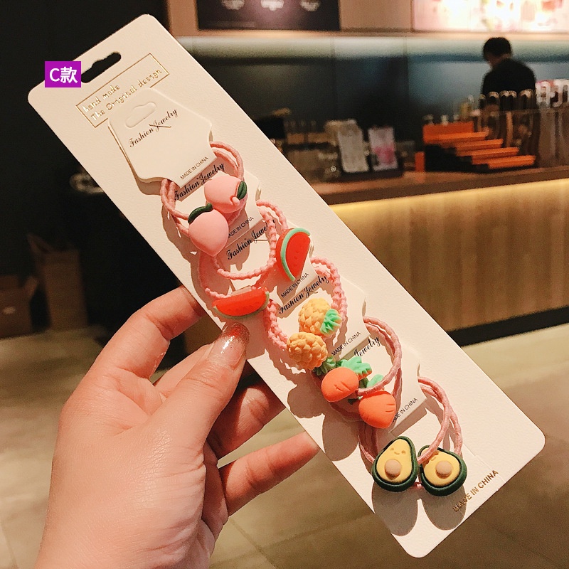 Dây buộc tóc cao su phong cách Hàn Quốc đáng yêu cho bé gái