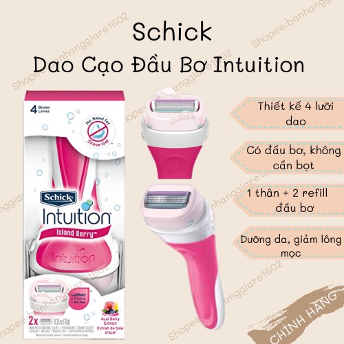 Schick Dao cạo Schick Intuition Island Berry Kèm Đầu Bơ Refill