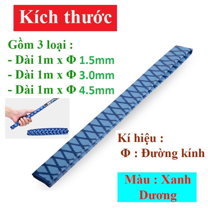 Màng Co Nhiệt cuốn cán cần câu Tay cầm chống trượt không thấm mồ hôi có nhiều kích cỡ - Đồ Câu 24h