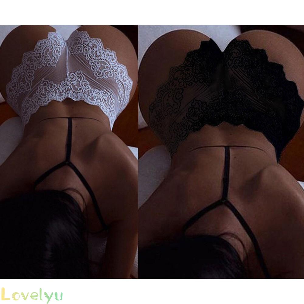 【LOVELYU】Womens Sexy Lace Floral French Knickers High Waist Lingerie Underwear Panties【Good Quality】