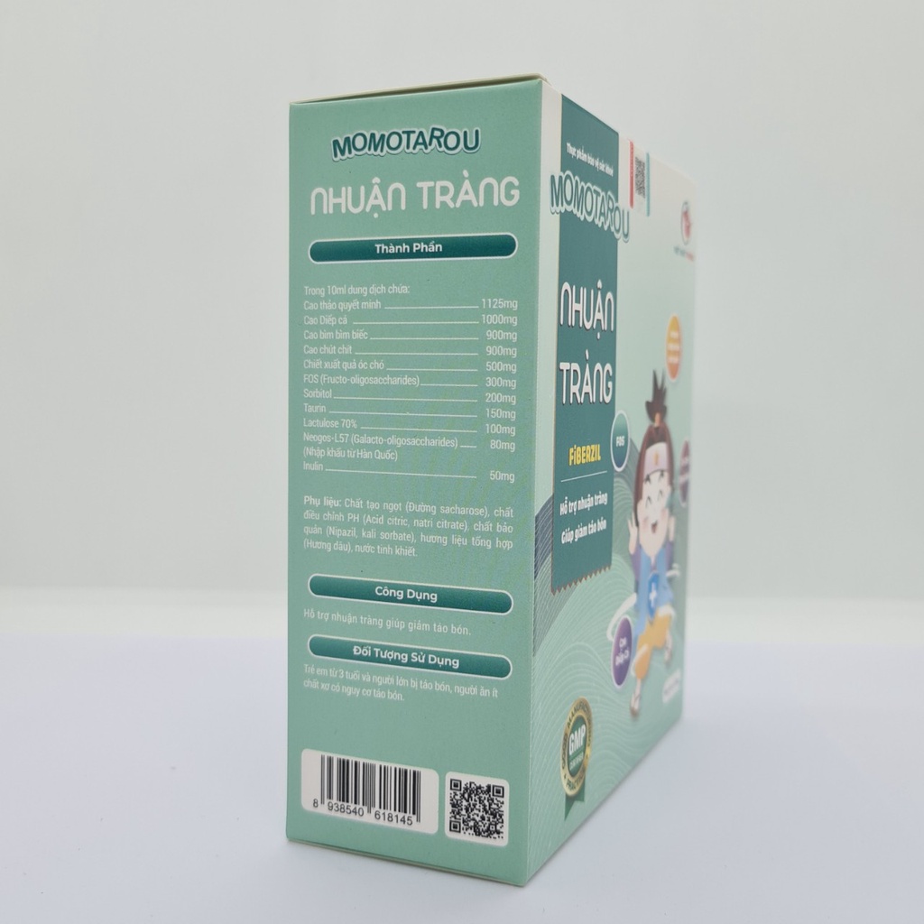 Siro Momotarou Nhuận Tràng FiberZil hỗ trợ nhuận tràng, giảm táo bón - Hộp 20 ống