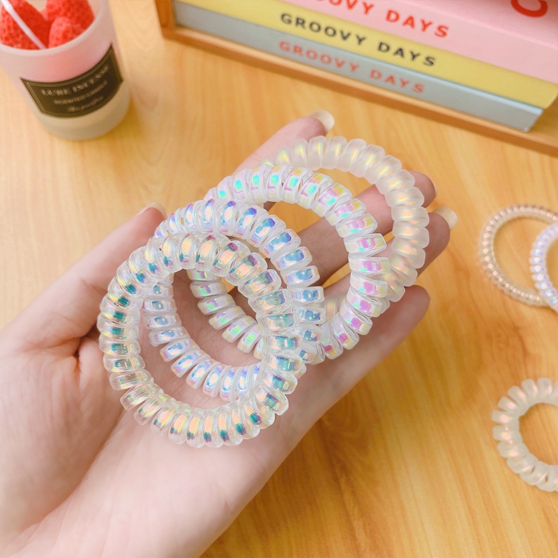 Dây Buộc Tóc Lò Xo Co Giãn Tốt Kiểu Dáng Đơn Giản Thời Trang Hàn Quốc