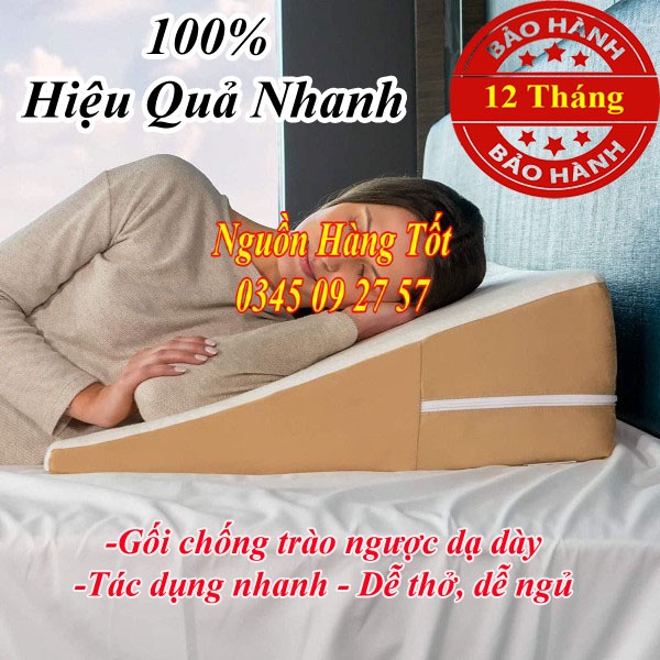 Gối Chống Trào Ngược Dạ Dày Ợ Nóng HARU 60x60x26cm - BH 12 Tháng