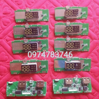 Mạch sạc dự phòng 5v/2.1A có hiển thị pin %