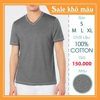 [FLASH SALES] Áo Thun Nam Cổ Tim Màu Xám, Tím 👕 FO76 SHOP👕
