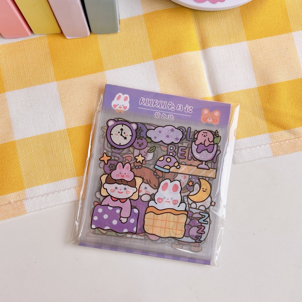 Set 100 Miếng Dán Trang Trí Họa Tiết Hoạt Hình Dễ Thương Cho Bé
