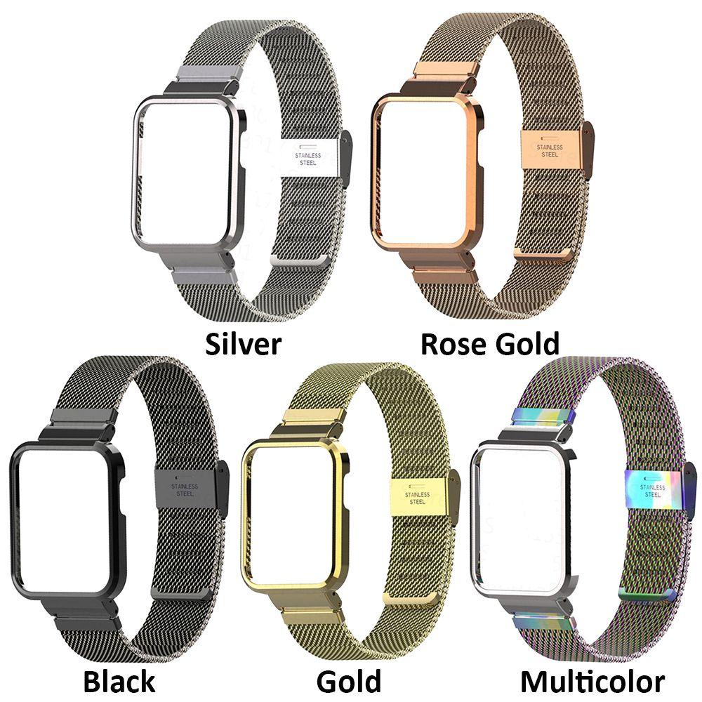 MYRONGVN Set Dây Đeo Kim Loại Dạng Lưới Thời Trang Cho Đồng Hồ Thông Minh Xiaomi Mi Watch Lite Redmi