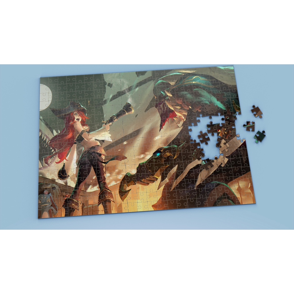 Tranh ghép hình A4, A5 League of Legends, xếp hình PYKE - Mẫu 1