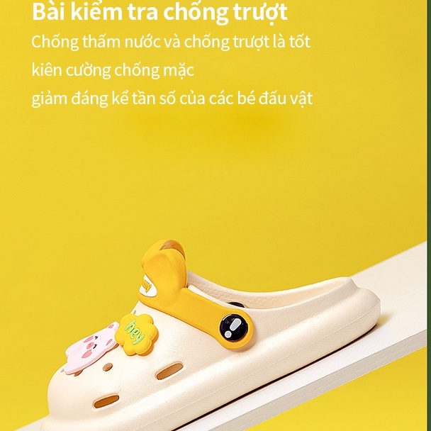 Dép Cheerful Mario chống trượt họa tiết hoạt hình đáng yêu thoải mái thời trang mùa hè cho bé trai và gái