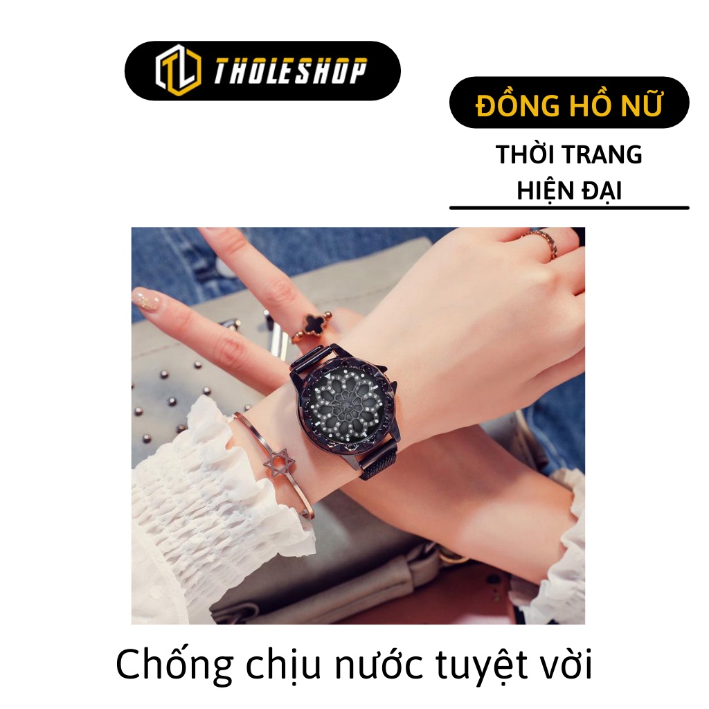 Đồng Hồ Nữ No Brand Mặt Nam Châm Thời Trang Có Thể Xoay Được 8006