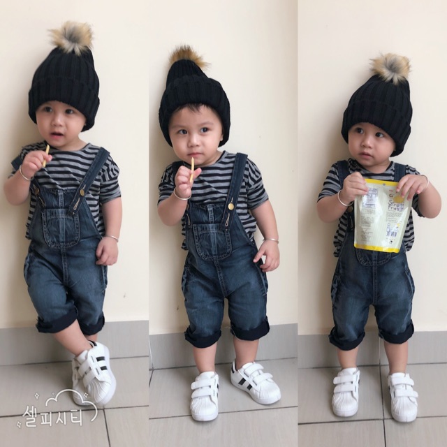 Sét yếm jean cho bé