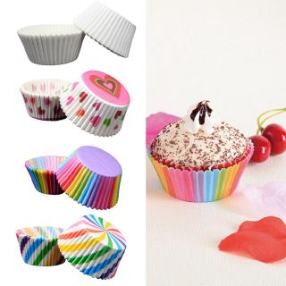 Set 100 giấy làm khuôn bánh cupcake mini nhiều màu tiện dụng