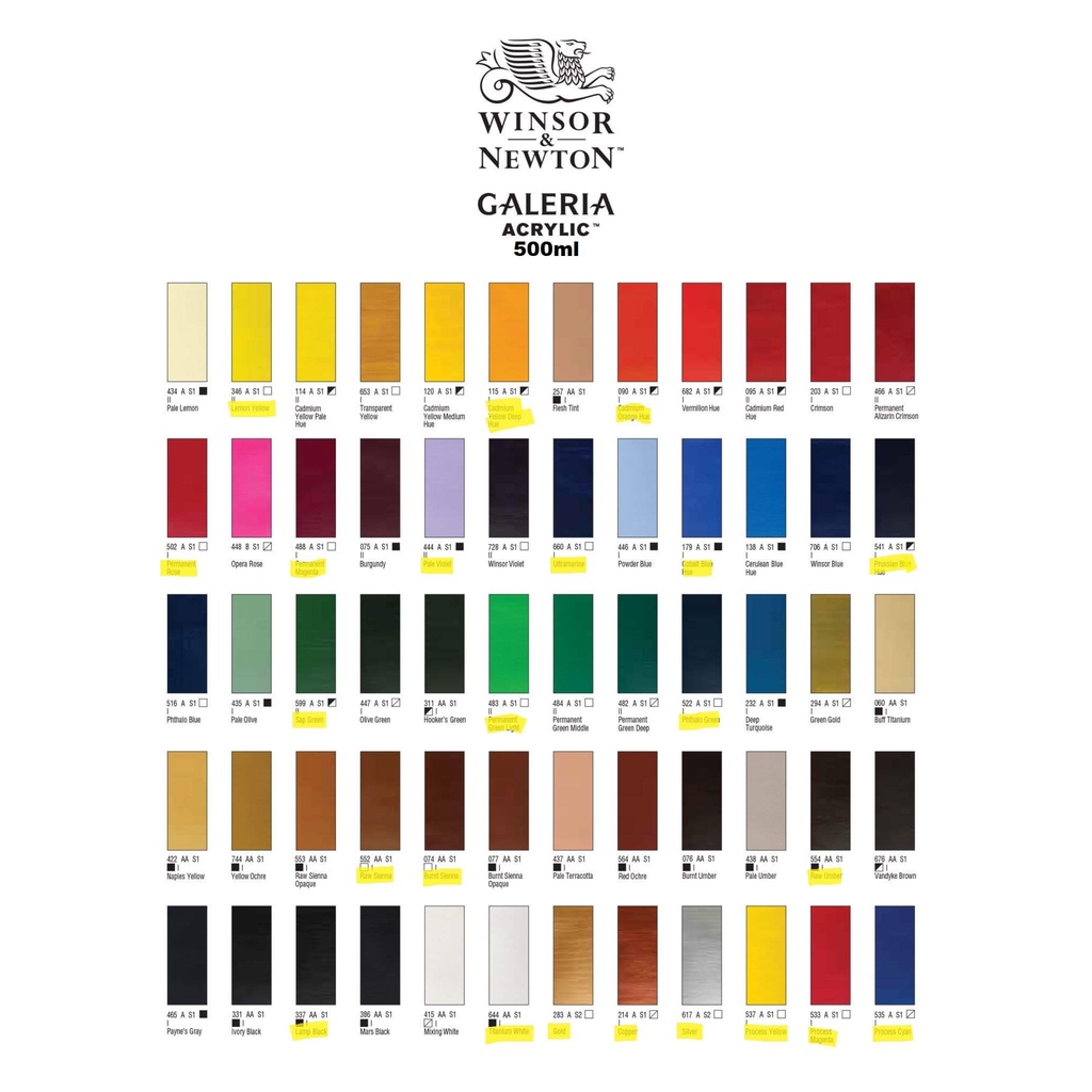 Màu Acrylic Galeria Winsor & Newton Tuýp 120ml