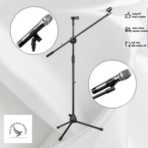 Chân đế đứng kẹp micro bom mic stand-chân đế micro sân khấu